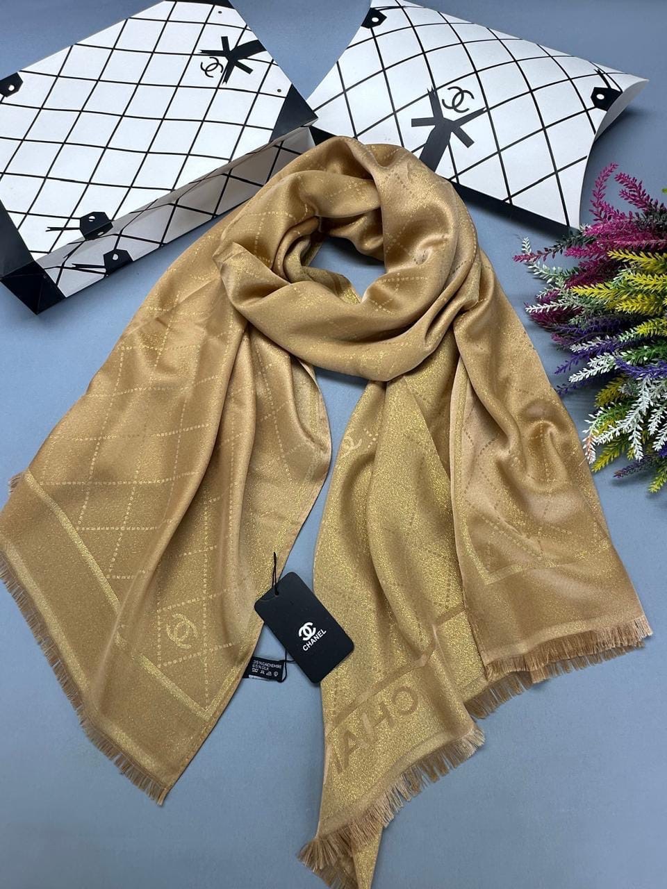 палантин теплый,шарфы и платки,палантин chanel,палантин женские,палантин