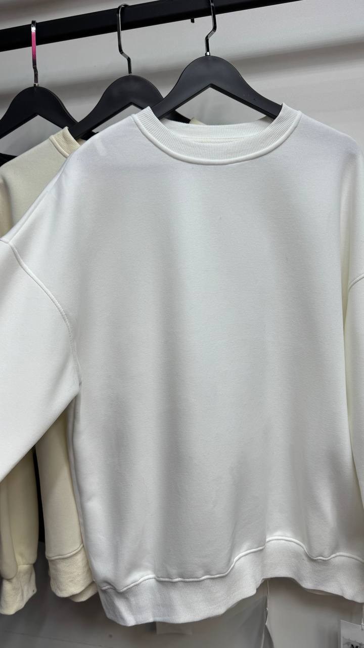 свитшот женская,свитшот базовый оверсайз,свитшот женский с длинным рукавом,толстовка оверсайз,бежевый свитшот