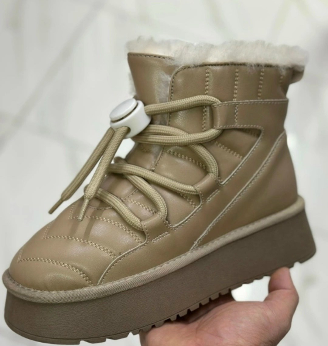 ,дутики непромокаемые зимние на платформе birkabrand цвет светло-бежевый,женские дутики,дутики зимние на платформе yourbox цвет светло-бежевый,дутики женские зимние