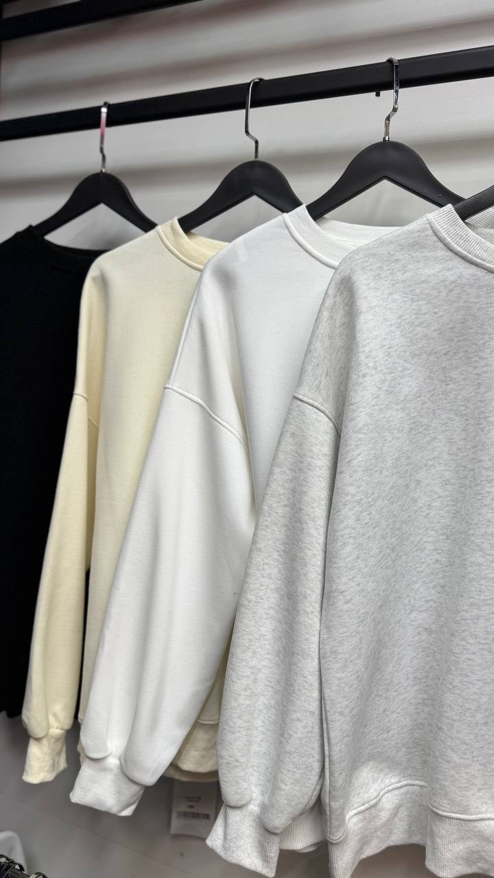 свитшот женская,свитшот базовый оверсайз,свитшот женский с длинным рукавом,толстовка оверсайз,бежевый свитшот