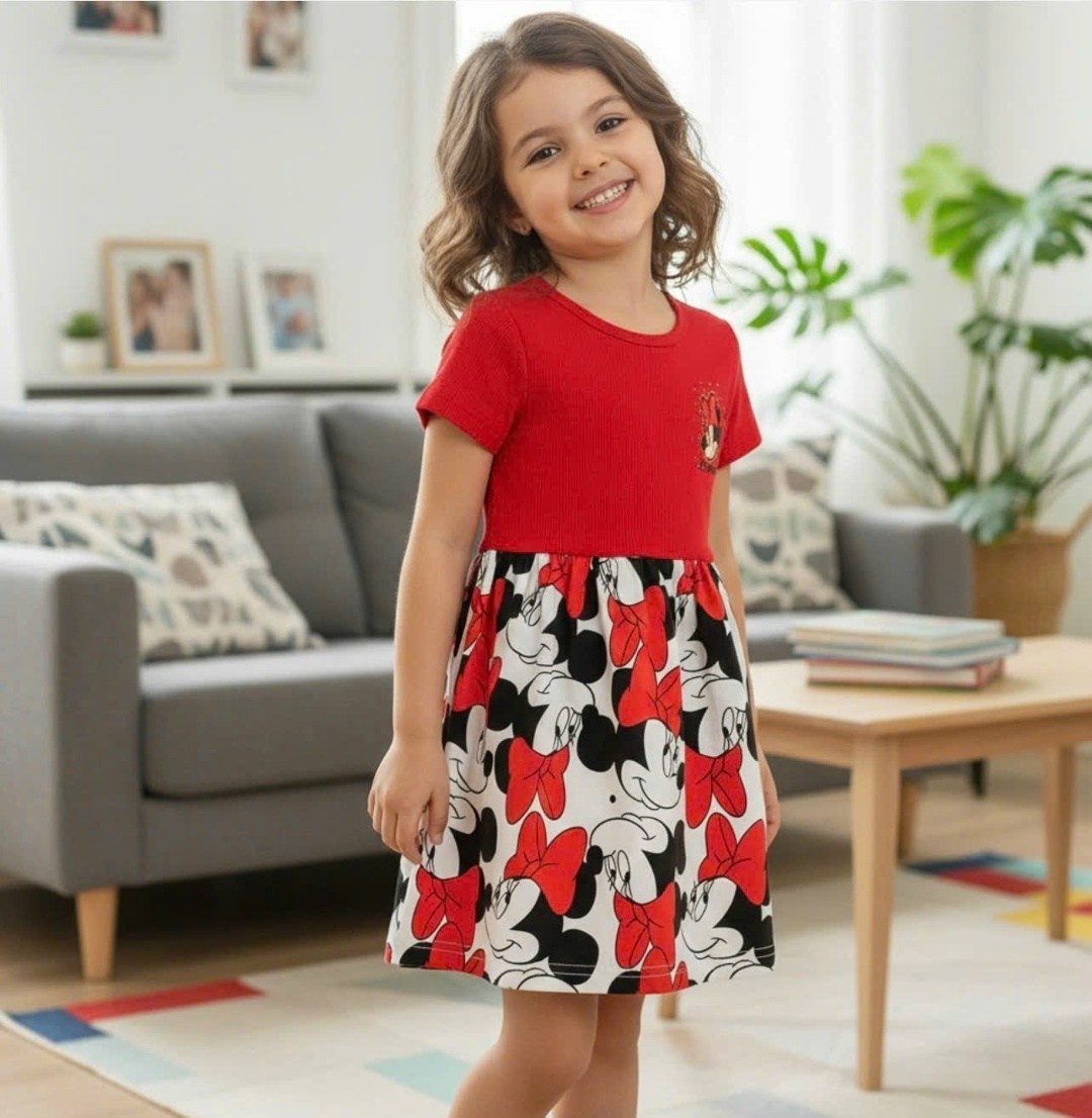 платье для девочек,летнее платье для девочек,платье минни маус,платье для девочки с принтом,платье детская