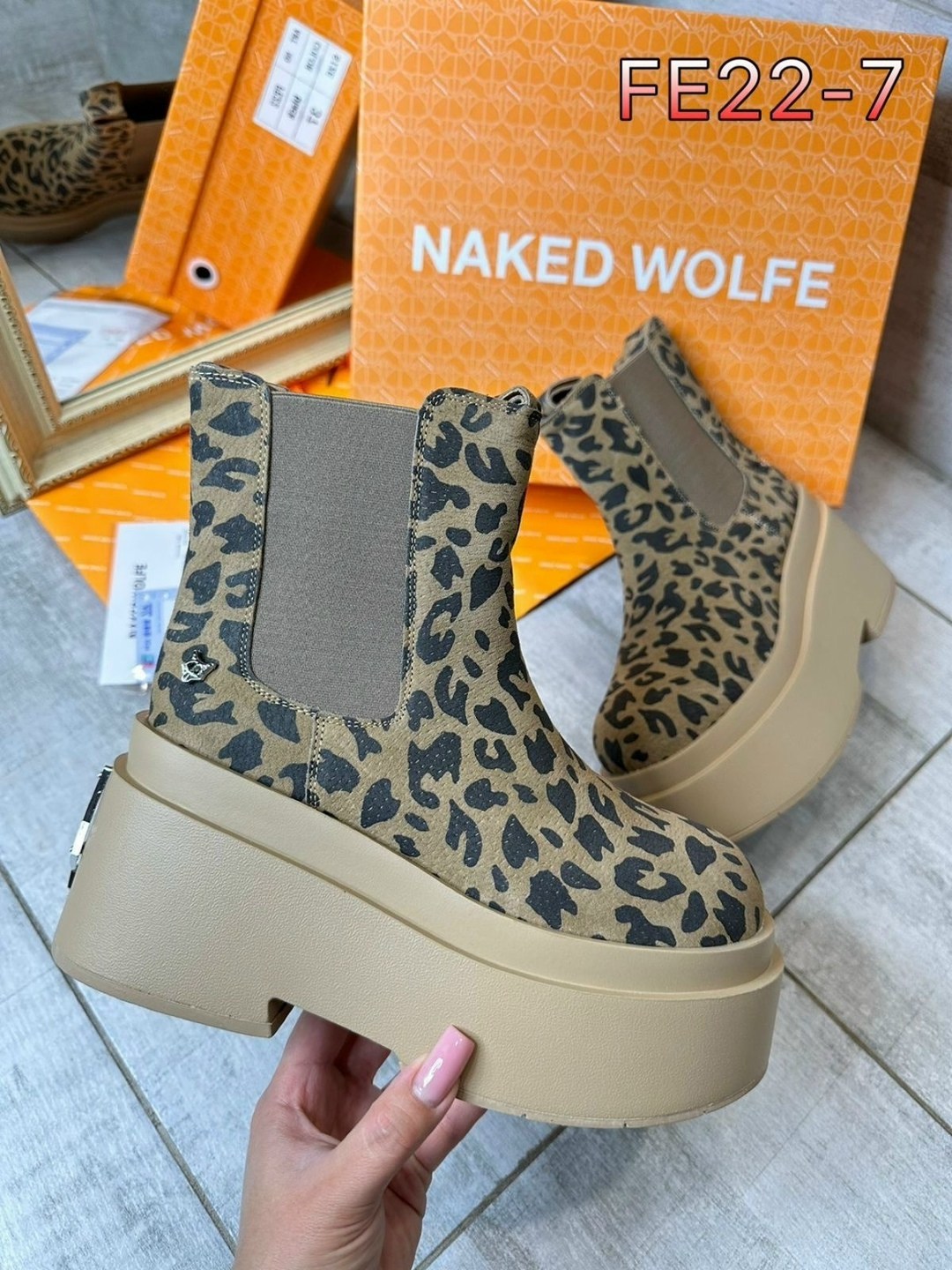 ,женские ботинки,женская ,модная ,ботинки леопардовые