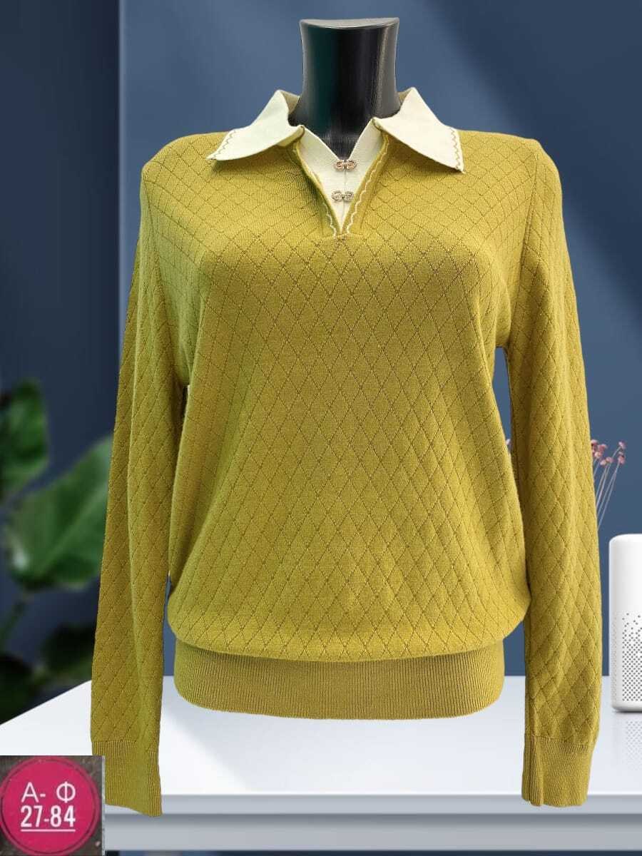 женский джемпер,кофта женская,свитер с воротником,свитер пуловер,женский трикотажный пуловер