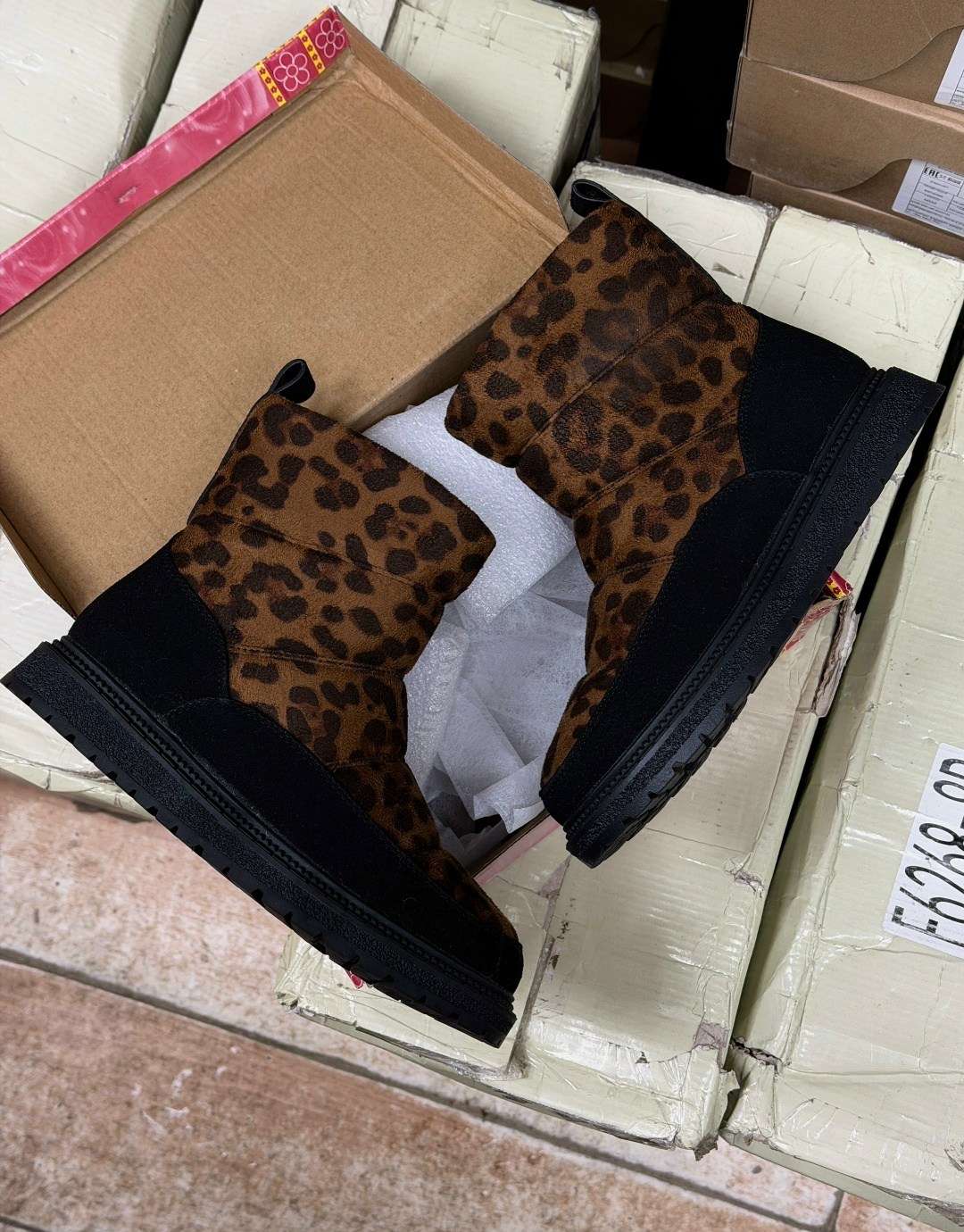 ,женские угги,женский дутики леопардовые,леопардовые угги,зимние женские угги