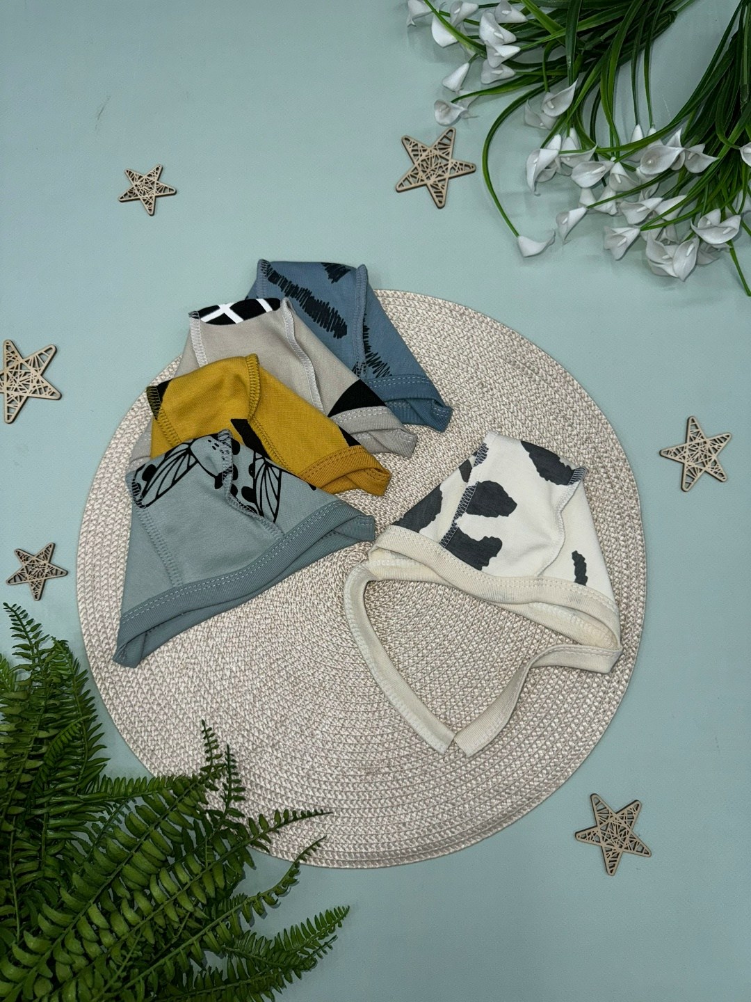 комплект чепчик,интерлок чепчик для новорожденного,чепчик для новорожденного,набор чепчик,чепчик шапочка