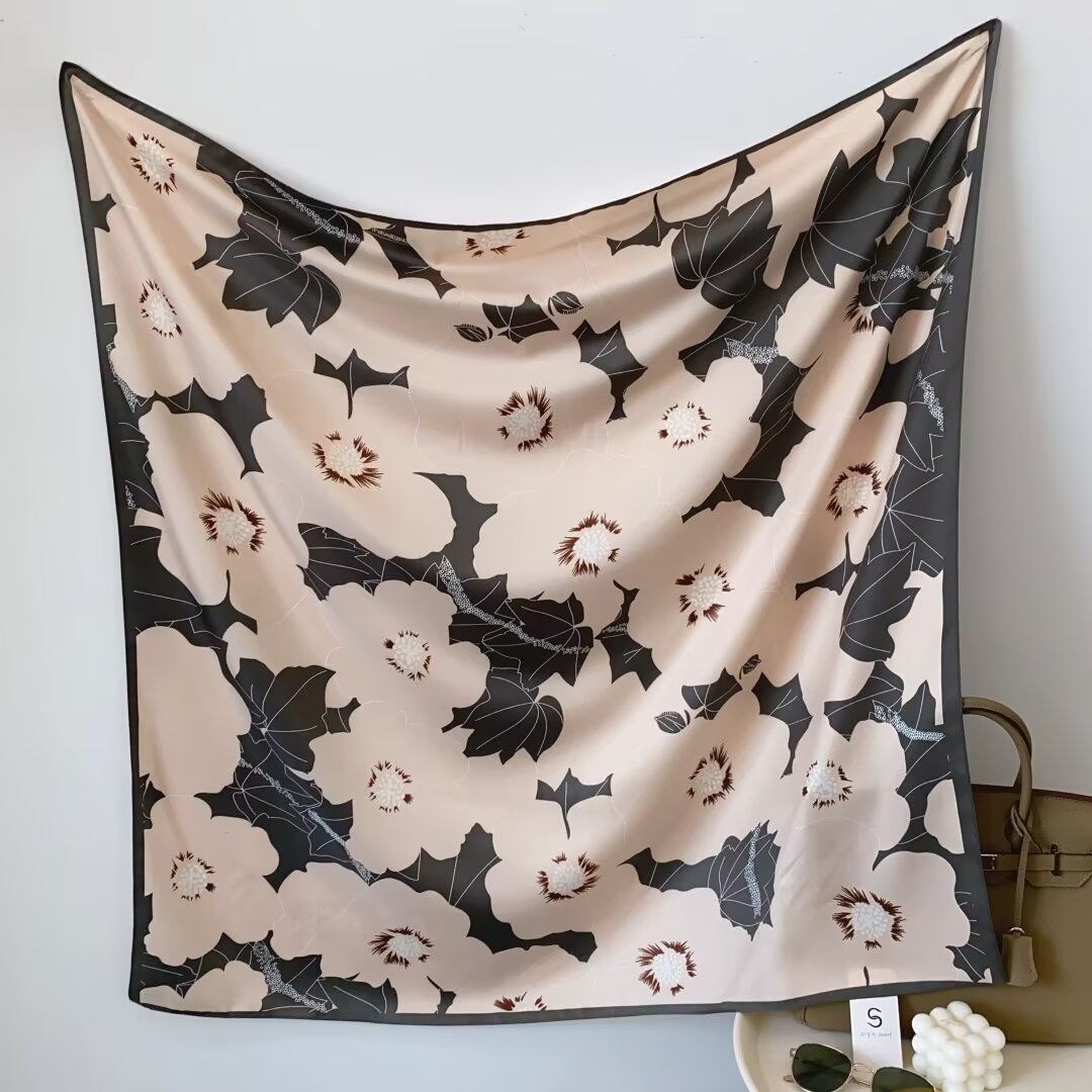 шелковый шарф с принтом,женский шелковый шарф с принтом,шелковые платки,женский шелковый шарф,квадратный шарф для женщин из чистого натурального шелка