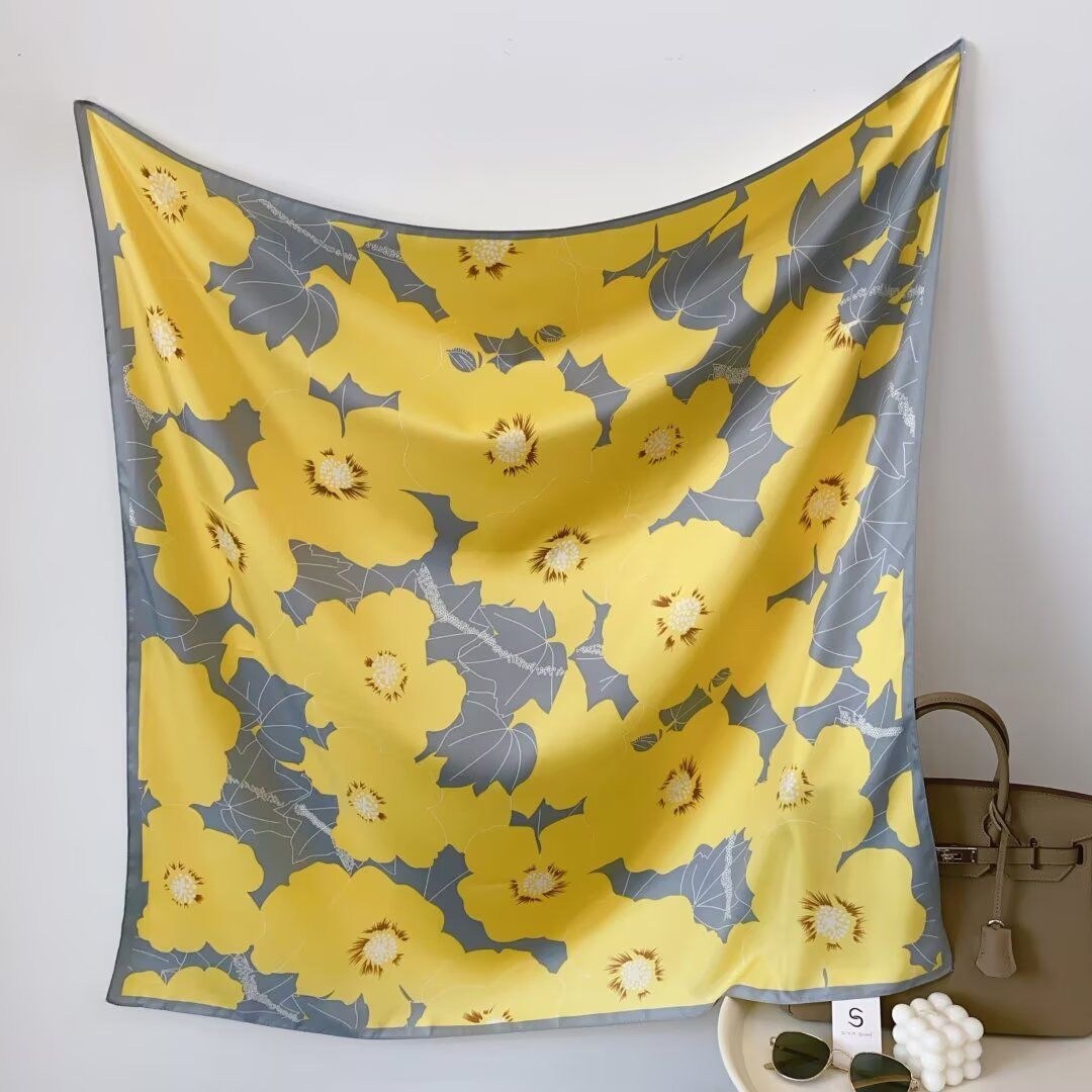 шелковый шарф с принтом,женский шелковый шарф с принтом,шелковые платки,женский шелковый шарф,квадратный шарф для женщин из чистого натурального шелка