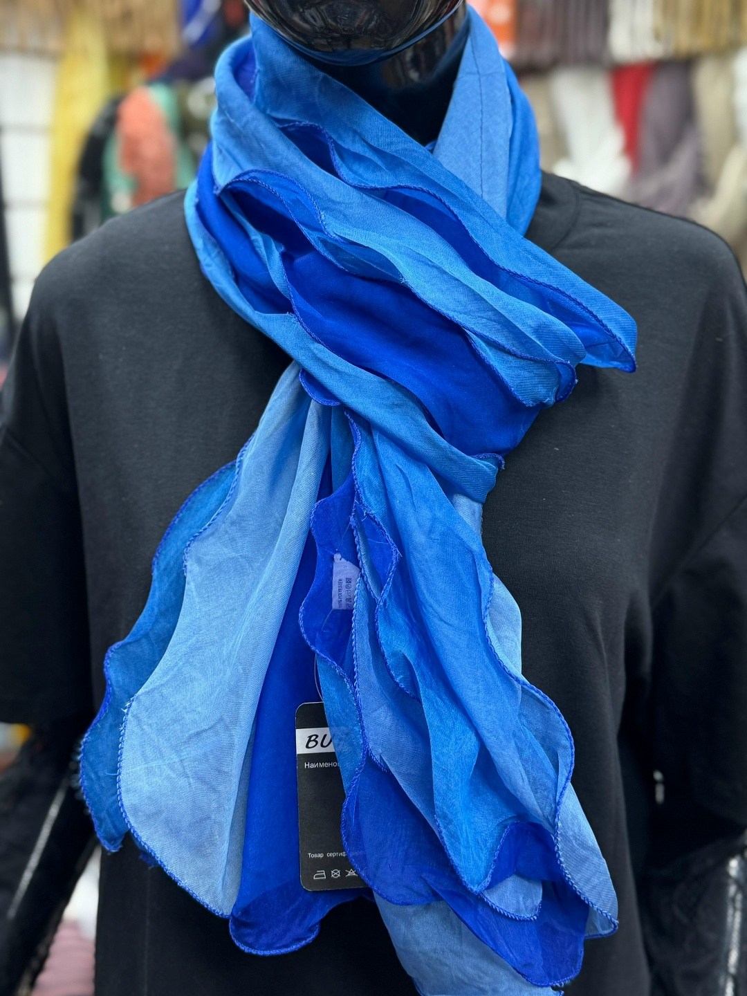 шелковый шарф,шарф женские,шарфы для женщин,шифоновые палантины,шарф синий
