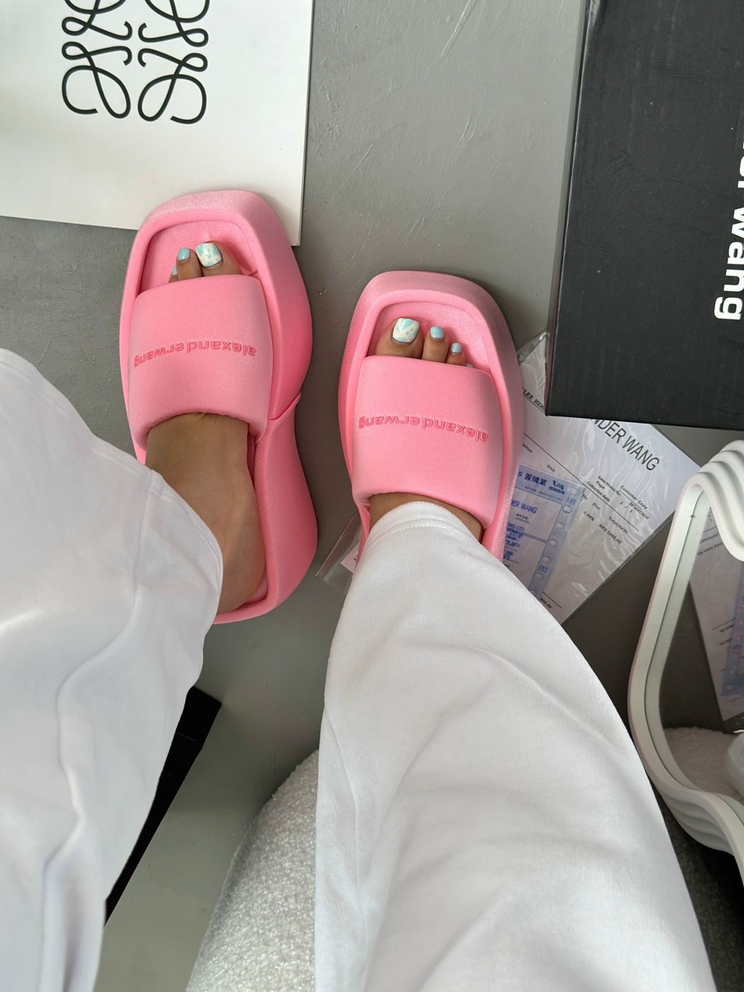 шлепки alexander wang,шлепанцы женские,,женские шлепки,шлепки на платформе