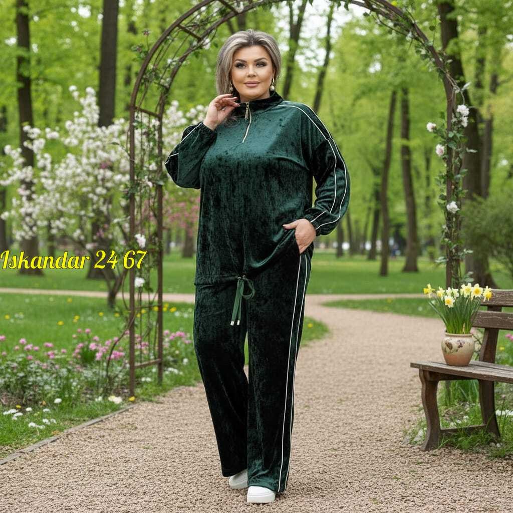 велюровый спортивный костюм больших размеров,костюм на полных велюровый спортивный арт. 11631734,велюровый костюм,костюм велюровый больших размеров granat fashion,женский костюм двойка ткань велюр