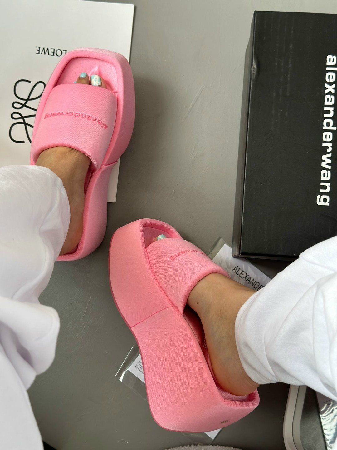 шлепки alexander wang,шлепанцы женские,,женские шлепки,шлепки на платформе