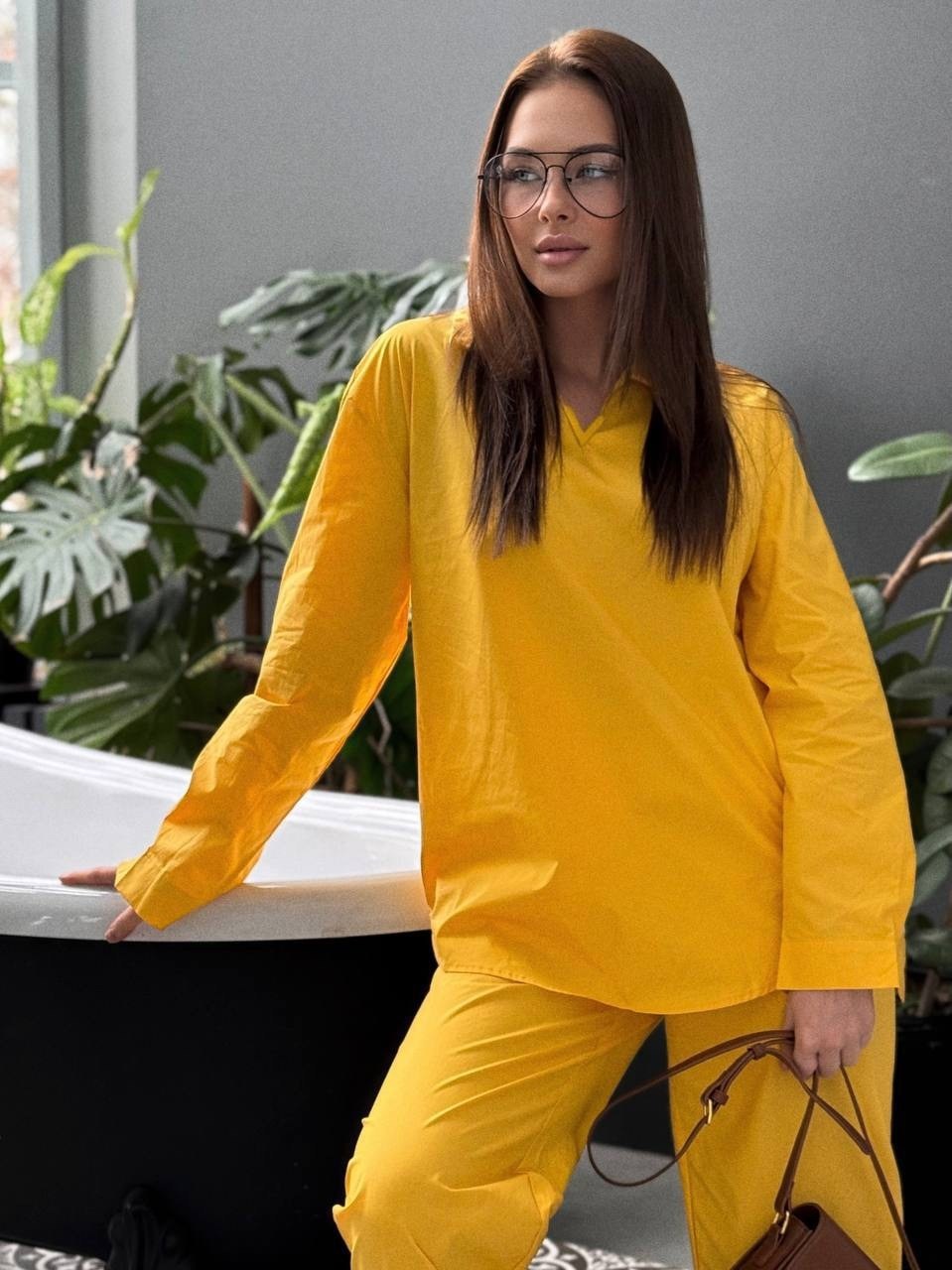 брючный костюм в пижамном стиле,костюм в пижамном стиле,стильные женские костюмы,костюм в пижамном стиле хлопок,женские брючные костюмы