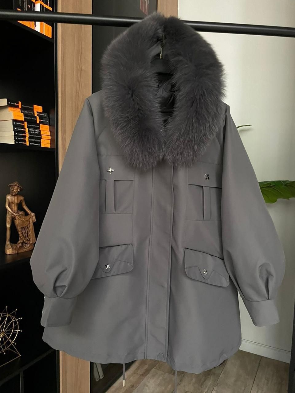 женская парка,пуховик с натуральным мехом,парка с мехом,парка зимняя,зеленая парка с мехом