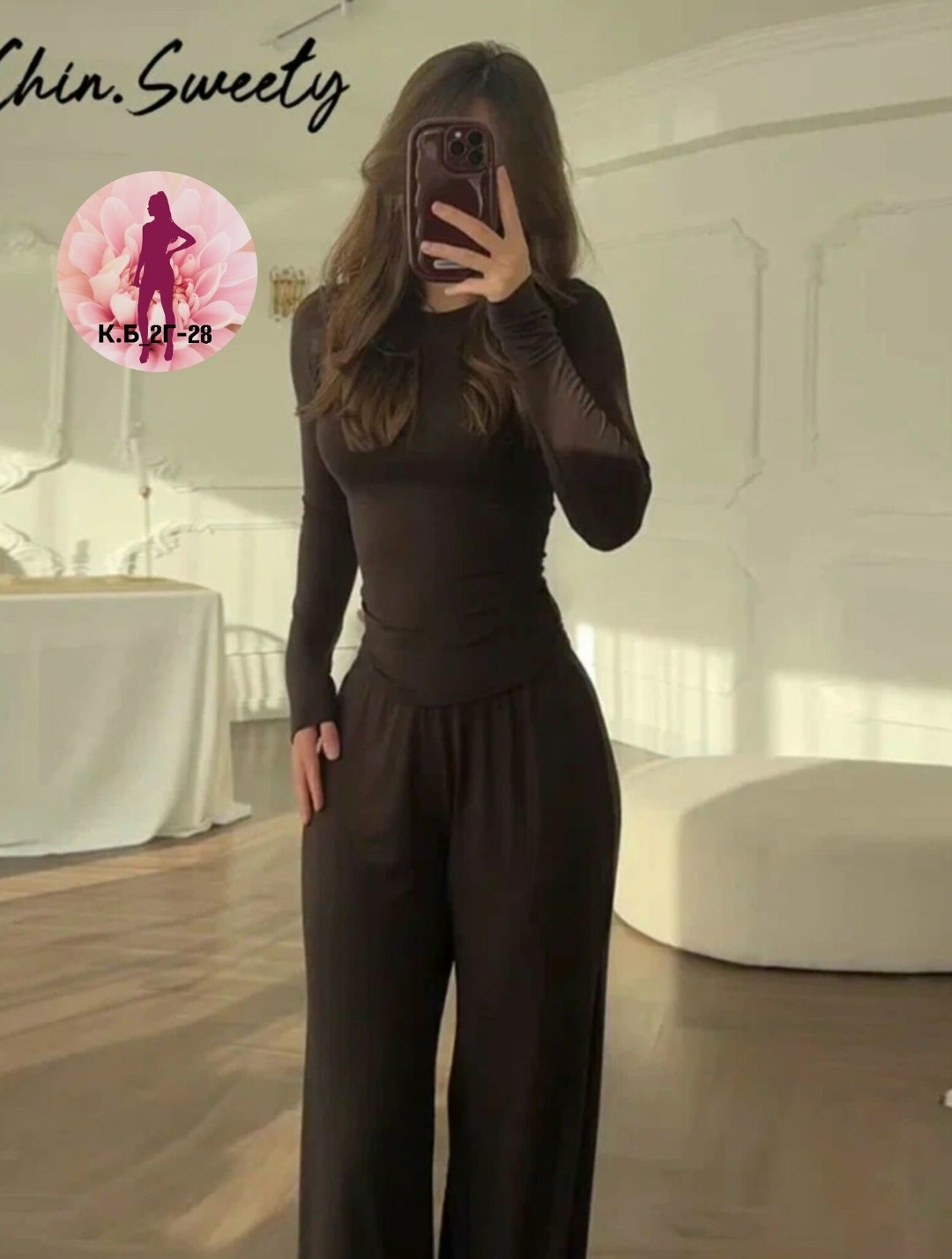 брючный костюм,стильный женский комбинезон с обтягивающим верхом и свободными брюками,элегантные комбинезоны,повседневный костюм с длинными брюками для женщин с круглым вырезом и короткими рукавами,ко