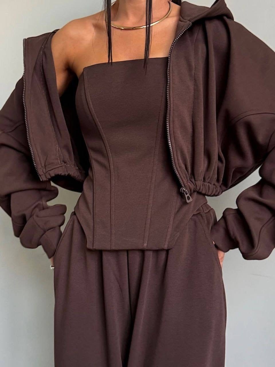 женский костюм,костюм серый,женский спортивный костюм из двух предметов,костюм,широкие брюки