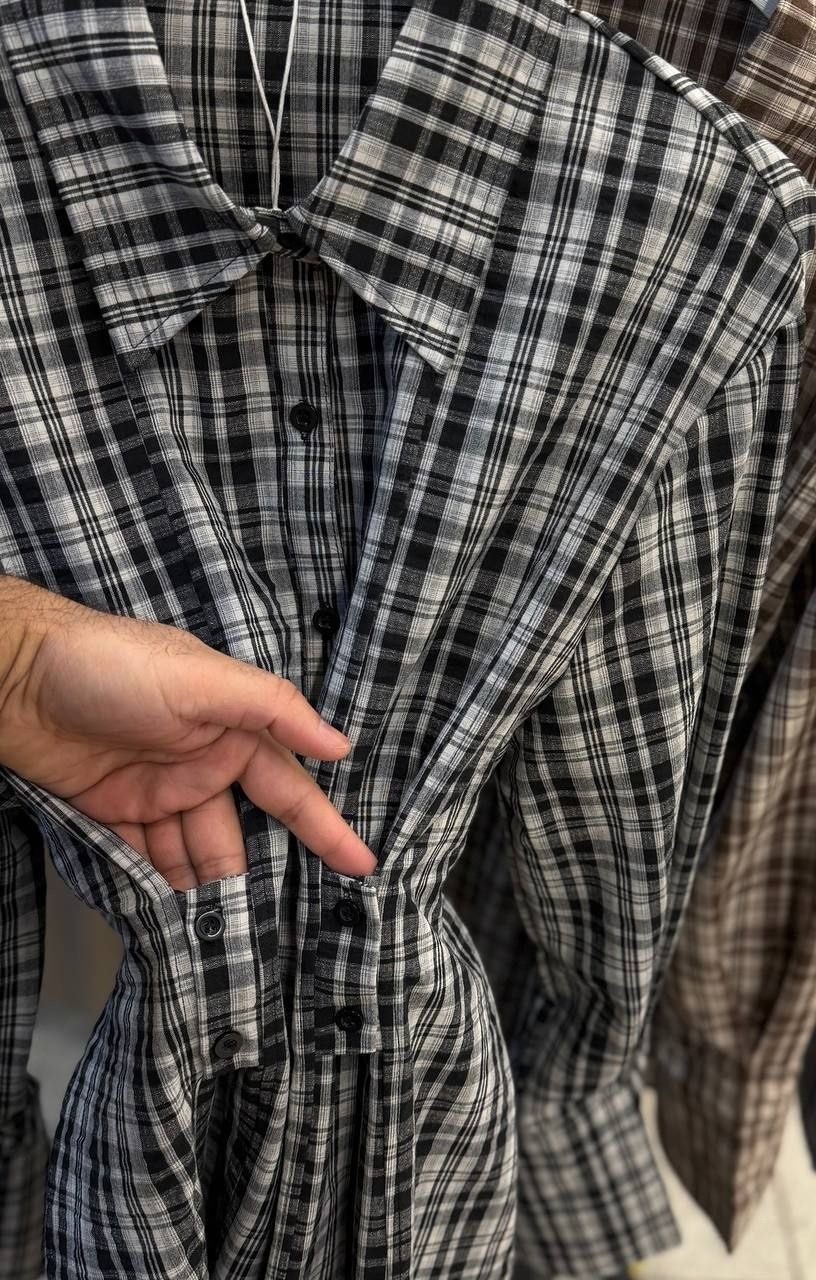 рубашка с длинными рукавами в клетку saint laurent,клетчатая рубашка женская,рубашка женская в клетку,винтажная клетчатая рубашка,рубашка с длинными рукавами в клетку