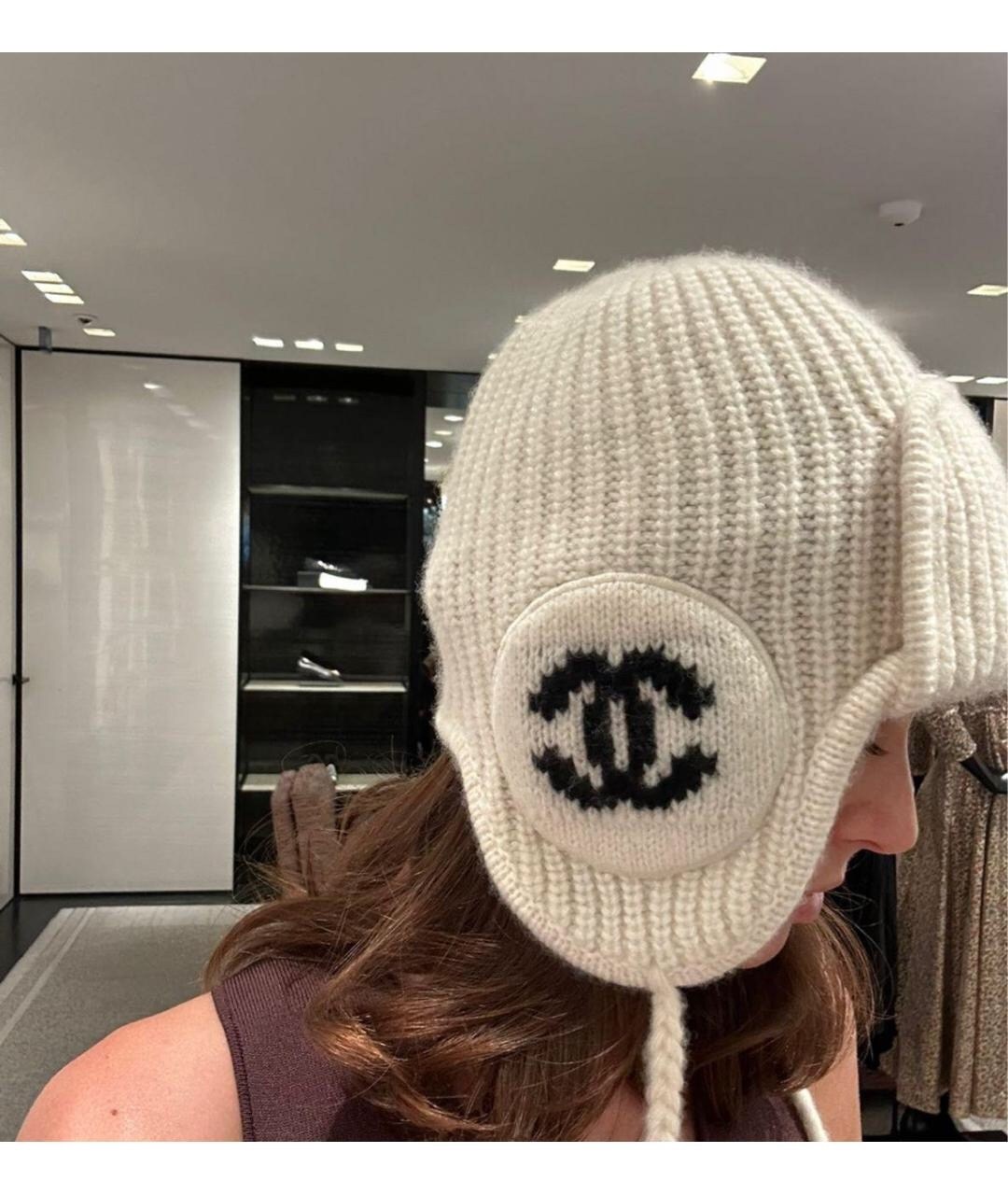 шапка chanel,шапка chanel бини с отворотом черная,шапка chanel черный,зимняя вязаная шапка в стиле chanel,шапка шанель