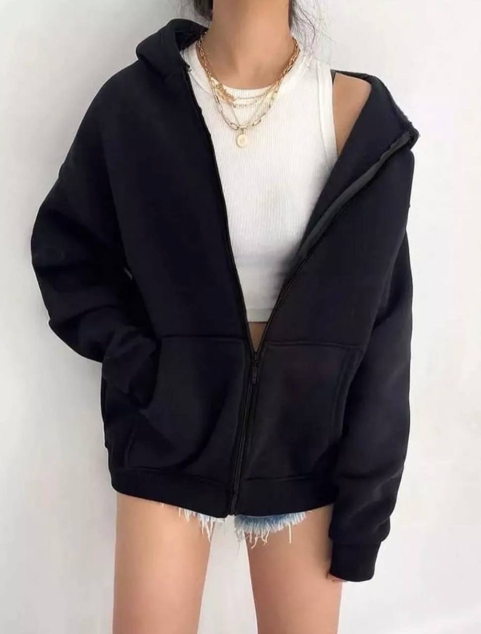 худи на молнии,зип худи оверсайз с капюшоном на молнии,черная кофта на молнии женская оверсайз,худи толстовка на молнии,худи оверсайз зип худи на двойной молнии черный