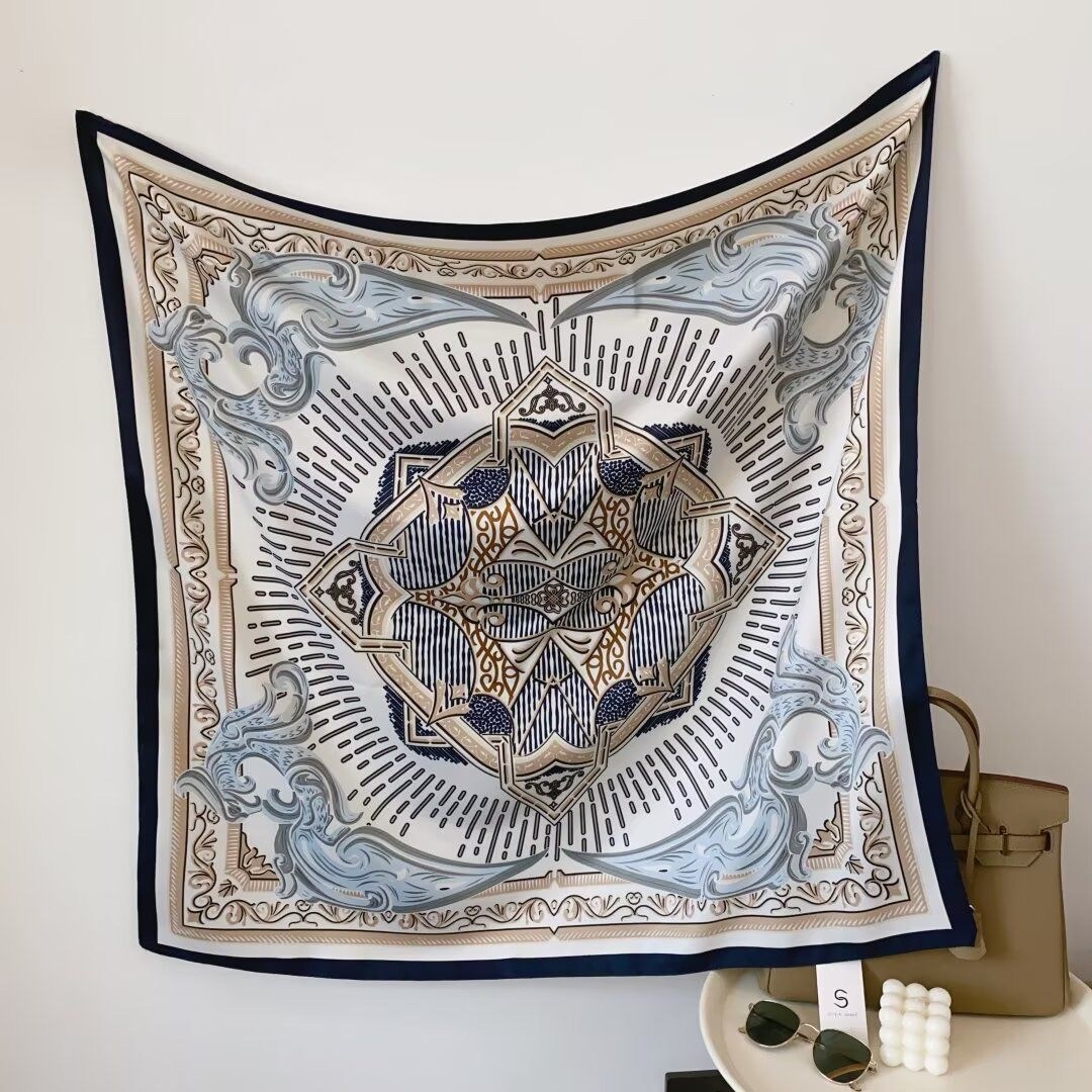 шелковый шарф с принтом,женский шелковый шарф с принтом,шелковые платки,женский шелковый шарф,квадратный шарф для женщин из чистого натурального шелка