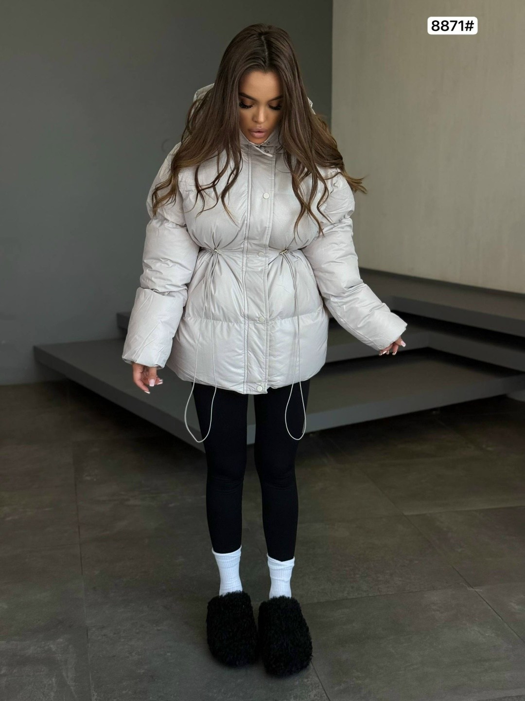 пуховик удлиненный с капюшоном зимняя куртка milania style,куртка с поясом,куртка оверсайз,куртка бомбер,куртка женская удлиненная