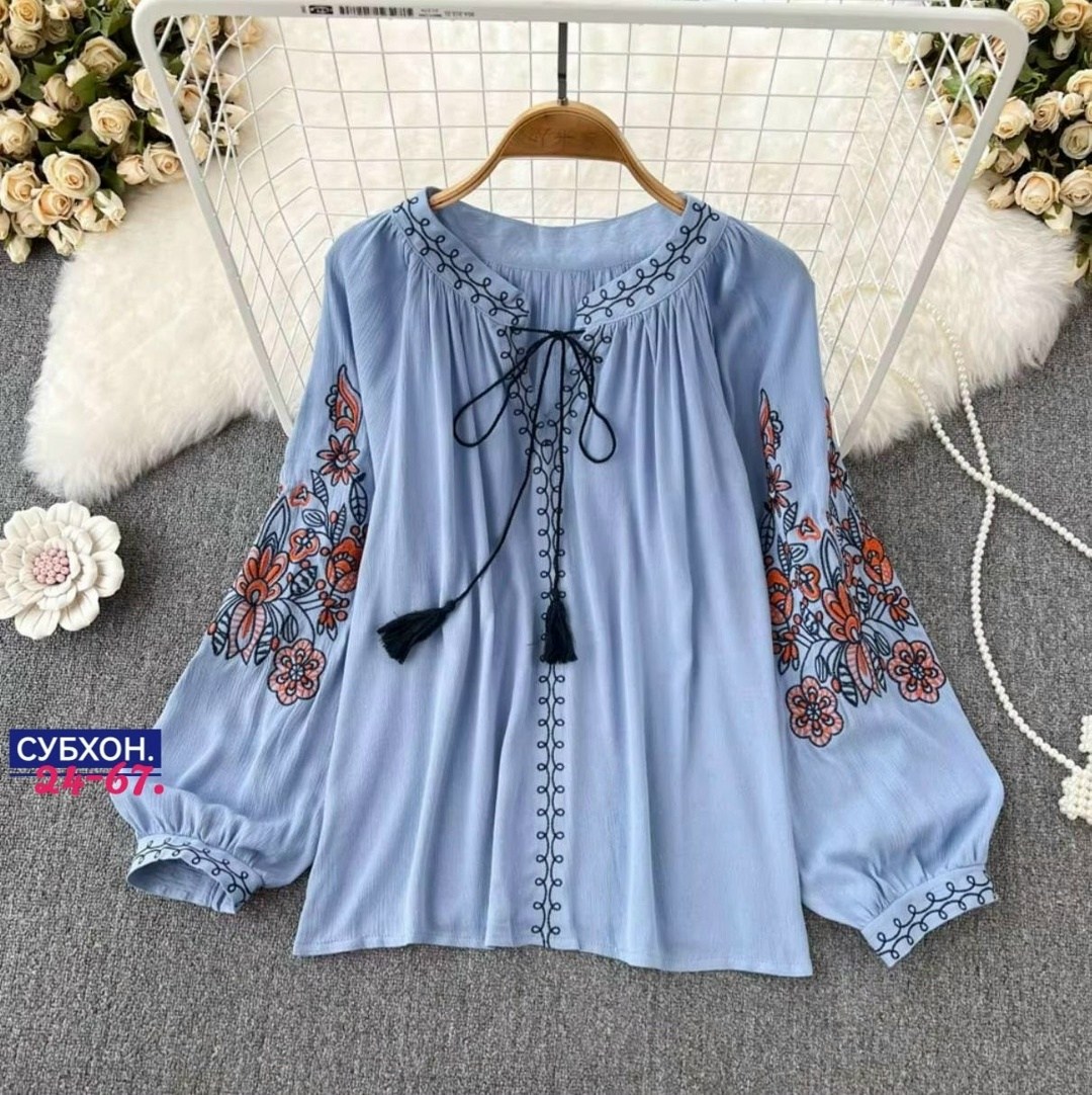 женская блузка с вышивкой,блузка с вышивкой,женские рубашки с вышивкой,повседневная блуза,блузка в стиле бохо