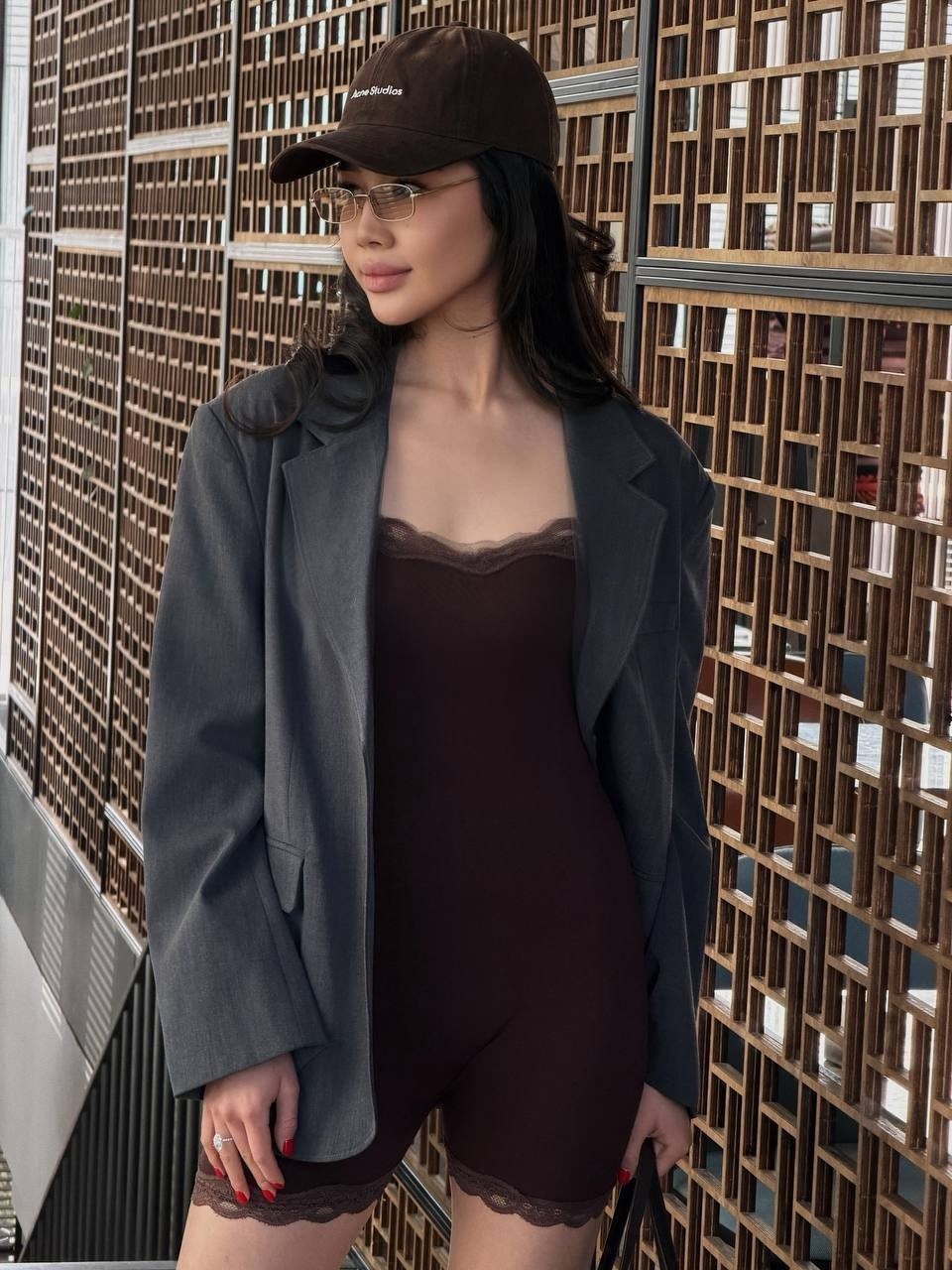 боди шорты кружевное на бретельках mytrends 376019397,женские комбинезоны,модные наряды,стильные наряды,корректирующее белье