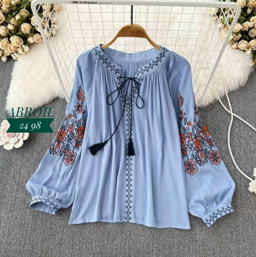 женская блузка с вышивкой,блузка с вышивкой,блузка в стиле бохо,стильная блузка,рубашка с вышивкой