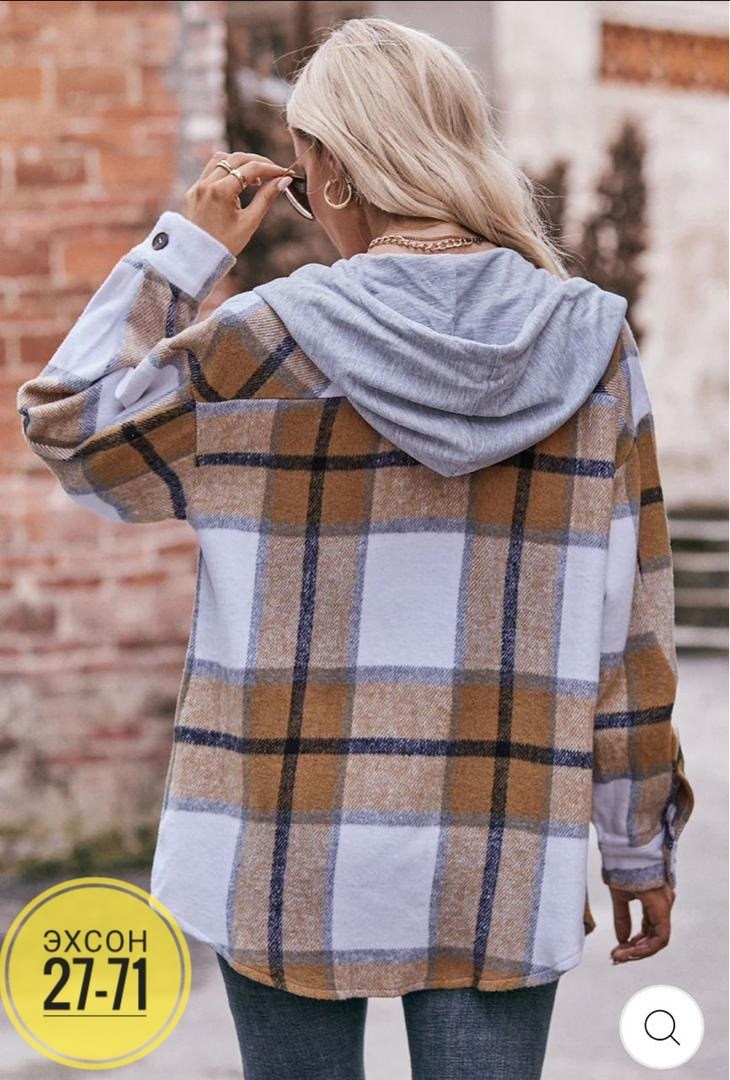 рубашка с капюшоном,рубашка в клетку женская,рубашка утепленная женская в клетку больших размеров,клетчатая кофта,рубашка женская