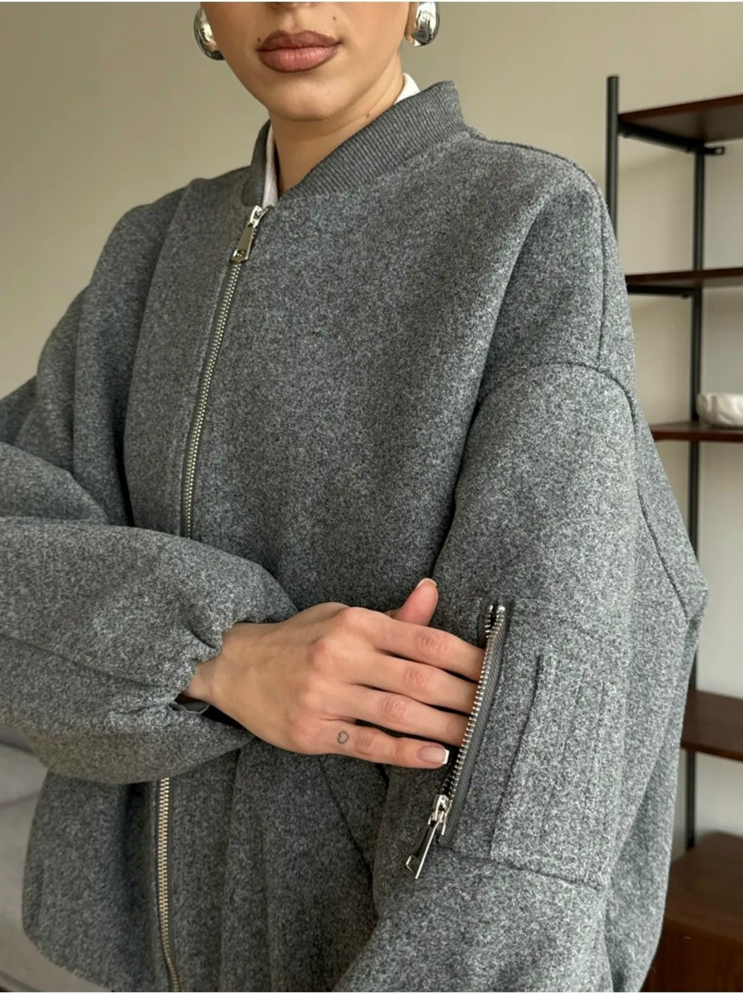 куртка бомбер оверсайз осенняя утепленная fashionboom,куртка бомбер оверсайз,бомбер оверсайз осенний,куртка-бомбер оверсайз из пальтовой ткани zarina,куртка-бомбер оверсайз из пальтовой ткани