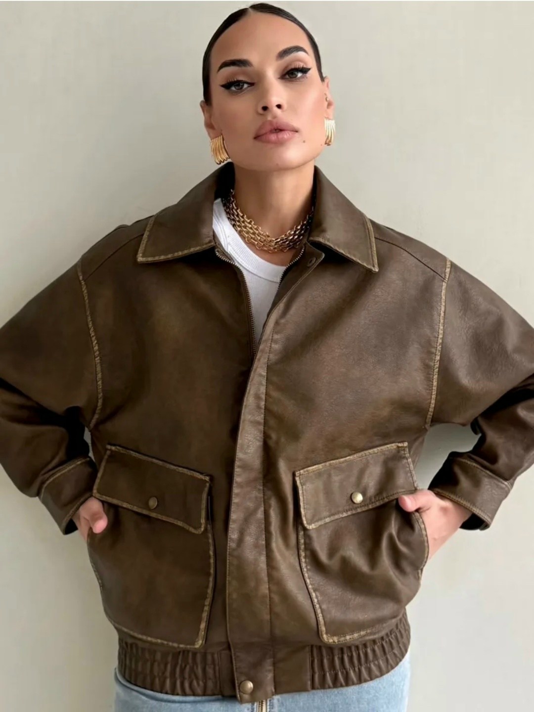 кожаные куртки,длинная джинсовая юбка,джинсовая юбка,куртка коричневая,женская кожаная куртка