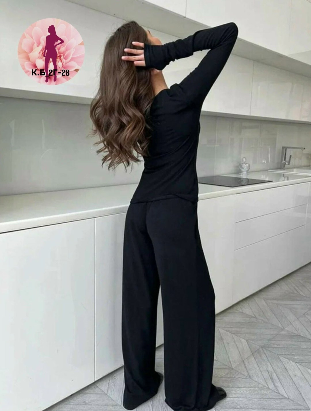 брючный костюм,стильный женский комбинезон с обтягивающим верхом и свободными брюками,элегантные комбинезоны,повседневный костюм с длинными брюками для женщин с круглым вырезом и короткими рукавами,ко