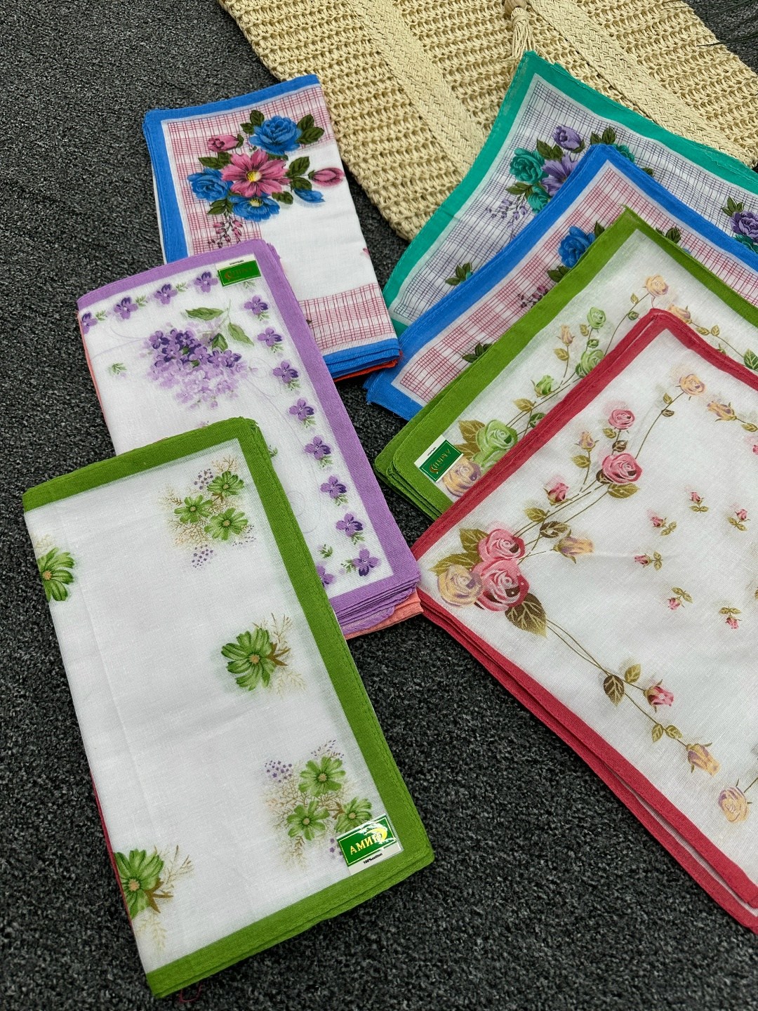 носовые платки,платочки носовые,носовые платки женские,набор женских носовых платков,носовые платки хлопковые