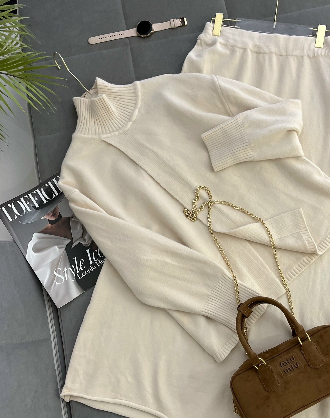 трикотажные костюмы,женские костюмы,костюм вязаный трикотажный теплый с брюками eva coosh,костюм трикотаж,кашемировый костюм