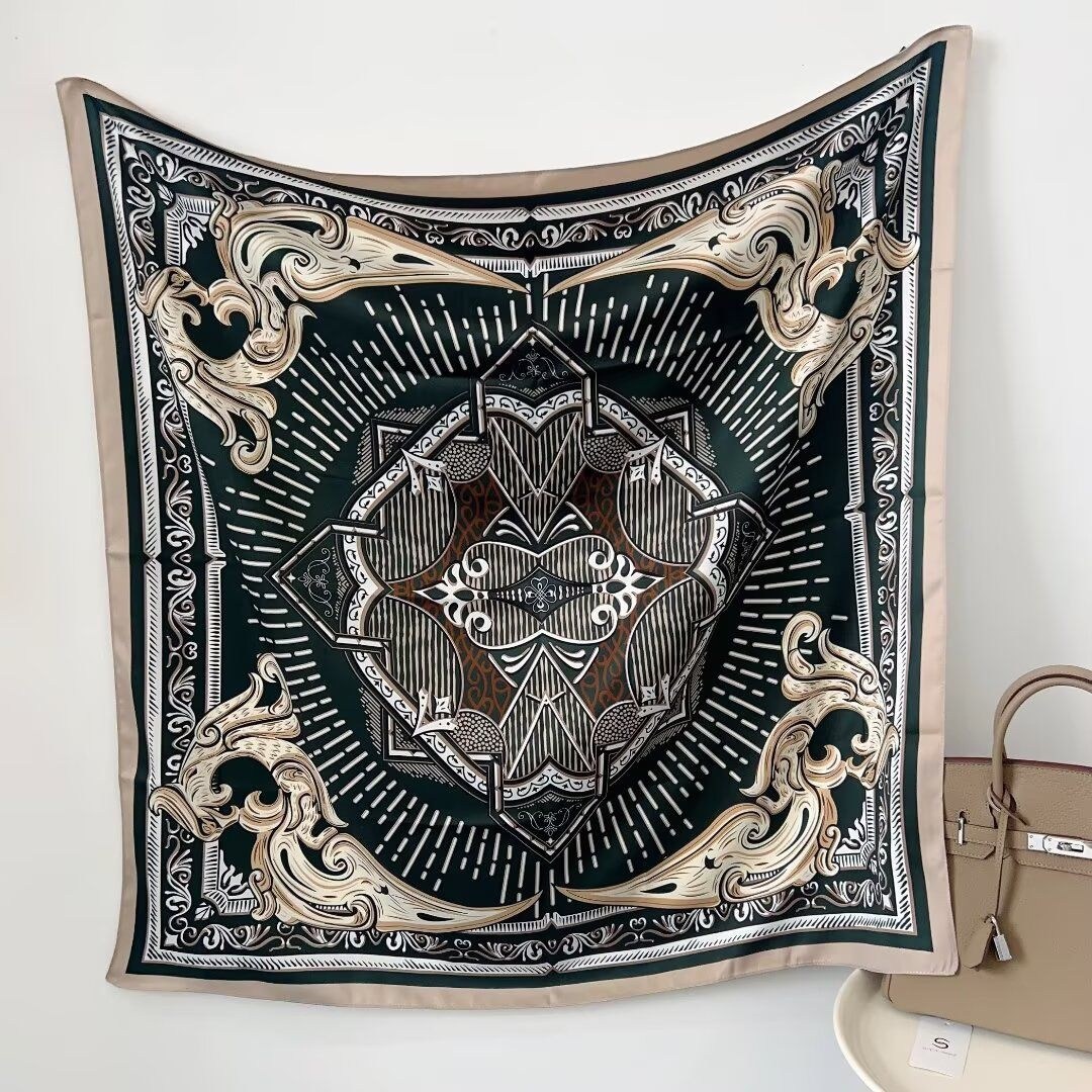 шелковый шарф с принтом,женский шелковый шарф с принтом,шелковые платки,женский шелковый шарф,квадратный шарф для женщин из чистого натурального шелка