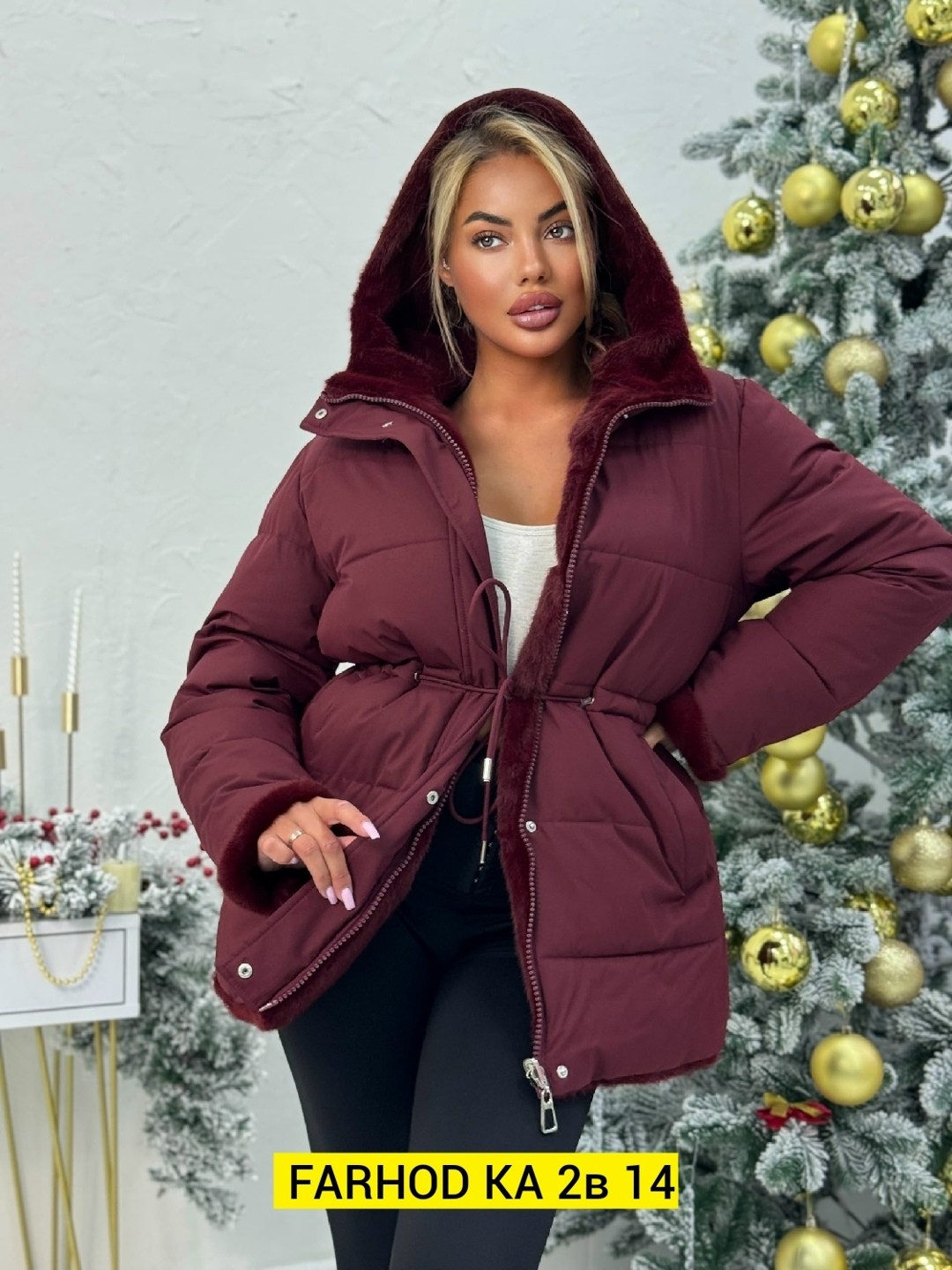 зимняя женская куртка,куртка зимняя пуховик укороченный с капюшоном и поясом benamud,куртка женская,женская демисезонная куртка,зимняя куртка