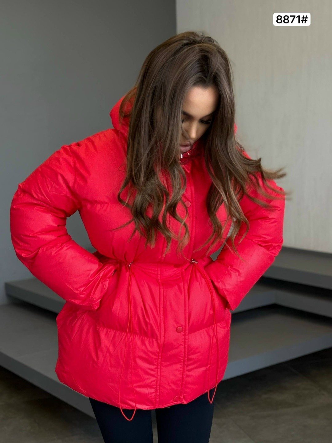 пуховик удлиненный с капюшоном зимняя куртка milania style,куртка с поясом,куртка оверсайз,куртка бомбер,куртка женская удлиненная
