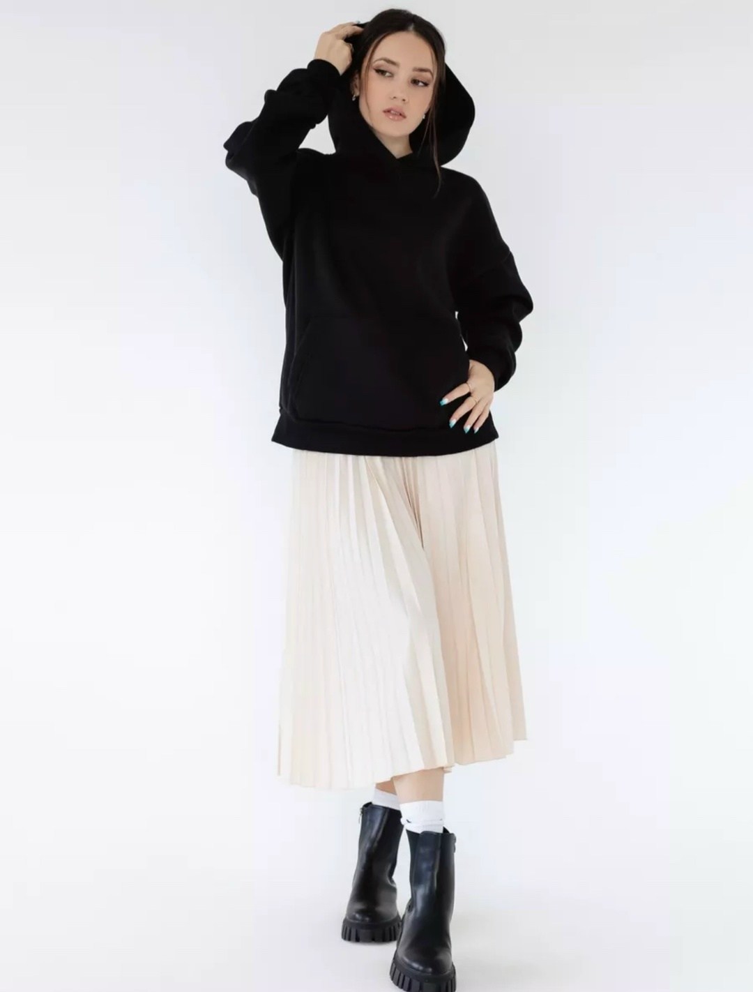 худи женское minaku casual collection цвет лавандовый р-р 46-48,толстовка оверсайз,худи оверсайз с капюшоном теплое с начесом,худи оверсайз,худи оверсайз с капюшоном