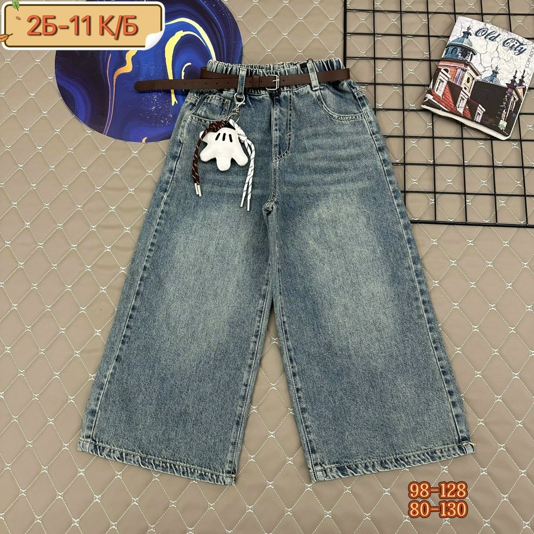 джинсы для девочек,ребенок,детская мода палаццо джинсы,кюлоты джинсовые,джинсы детские