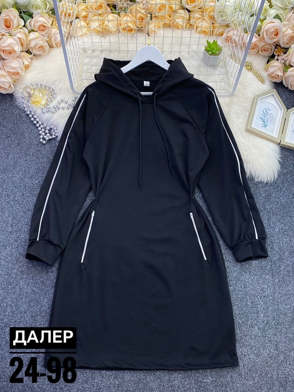 спортивное платье с капюшоном,платье с капюшоном черное,платье с капюшоном,платье худи с капюшоном,платье свитшот