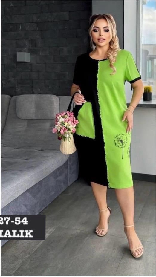 платье большие размеры,женское платье больших размеров,платье женская,платье комбинированное,платье женское свободное