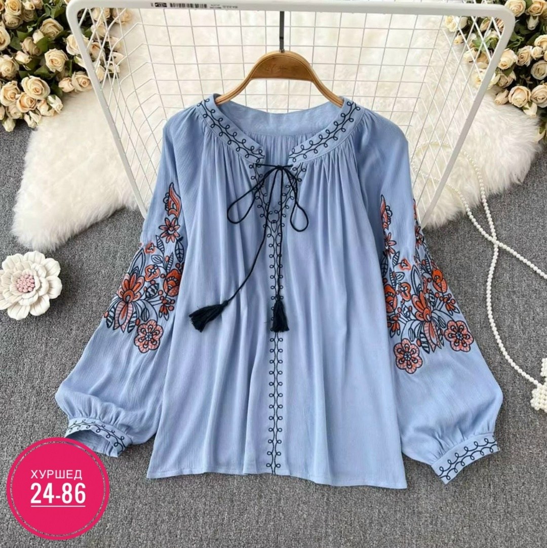 женская блузка с вышивкой,повседневная блуза,блузка кофта,блузка женская модная,блузка с вышивкой