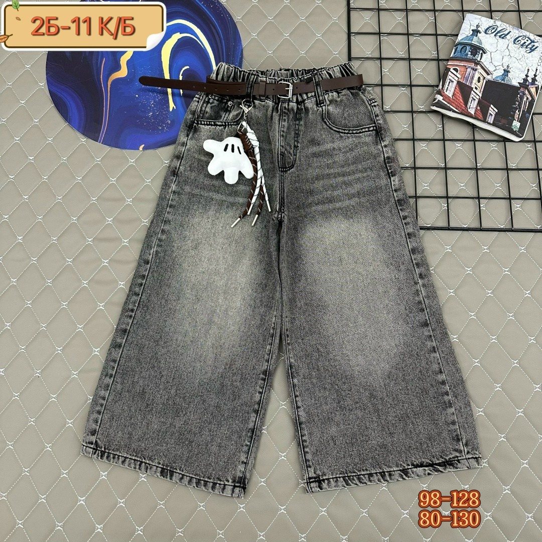 джинсы для девочек,ребенок,детская мода палаццо джинсы,кюлоты джинсовые,джинсы детские