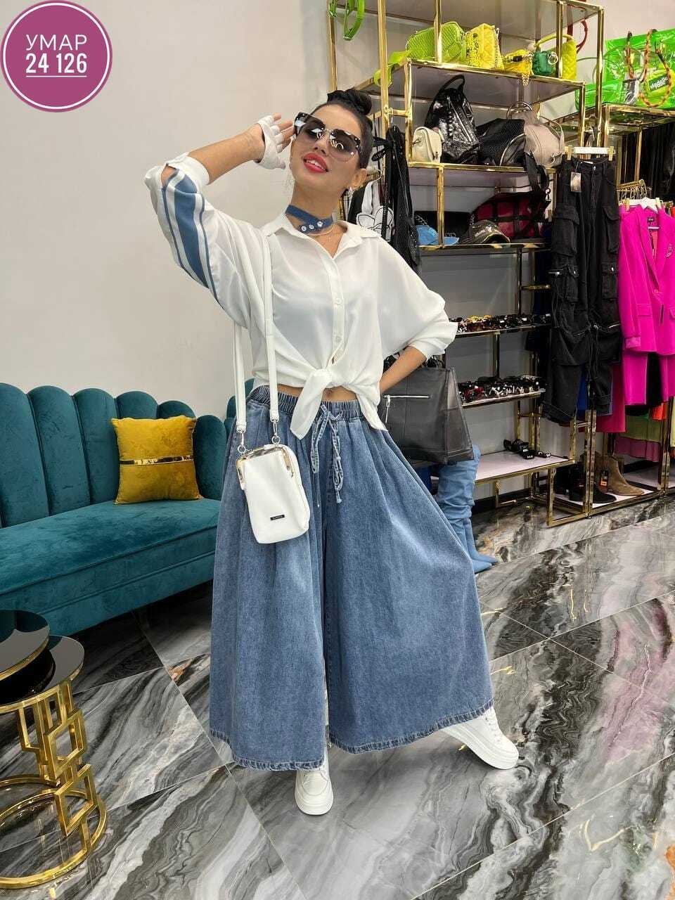 джинсы широкие,джинсы женские широкие,джинсовые широкие брюки,брюки galcaur женские джинсовые с широкими штанинами,джинсовая одежда