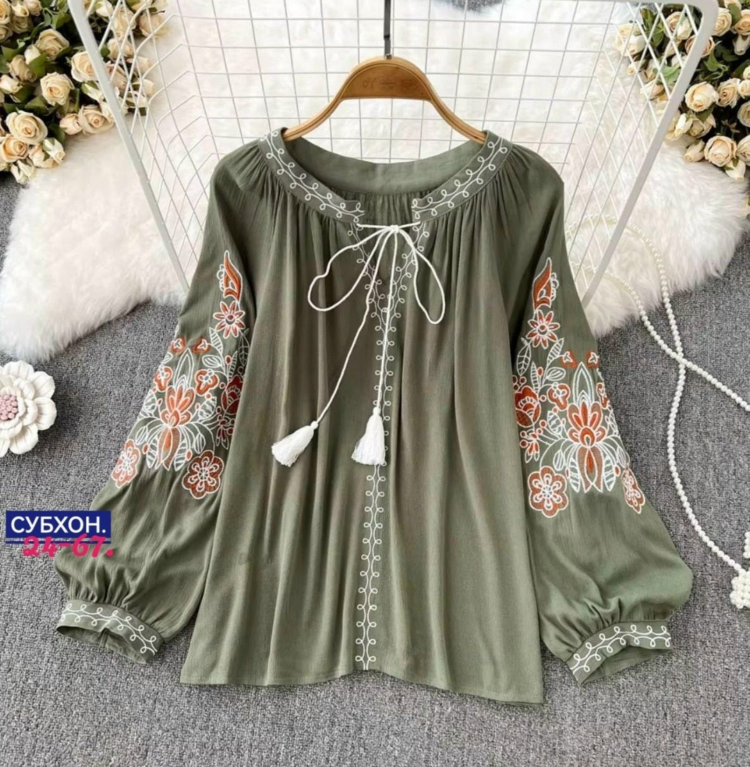 женская блузка с вышивкой,блузка с вышивкой,женские рубашки с вышивкой,повседневная блуза,блузка в стиле бохо