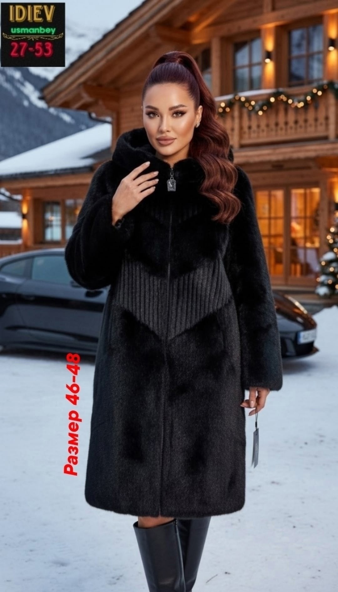 шуба (норка),норковая шуба,норковые шубы 2026,шуба прямая,шуба норковая графитовая с капюшоном hj imperia furs