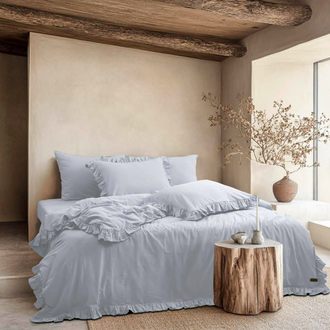 комплект постельного белья issimo home,постельное белье евро комплект,комплекты постельного белья,постельного белье евро,постельное белье frill хаки евро поплин home issimo