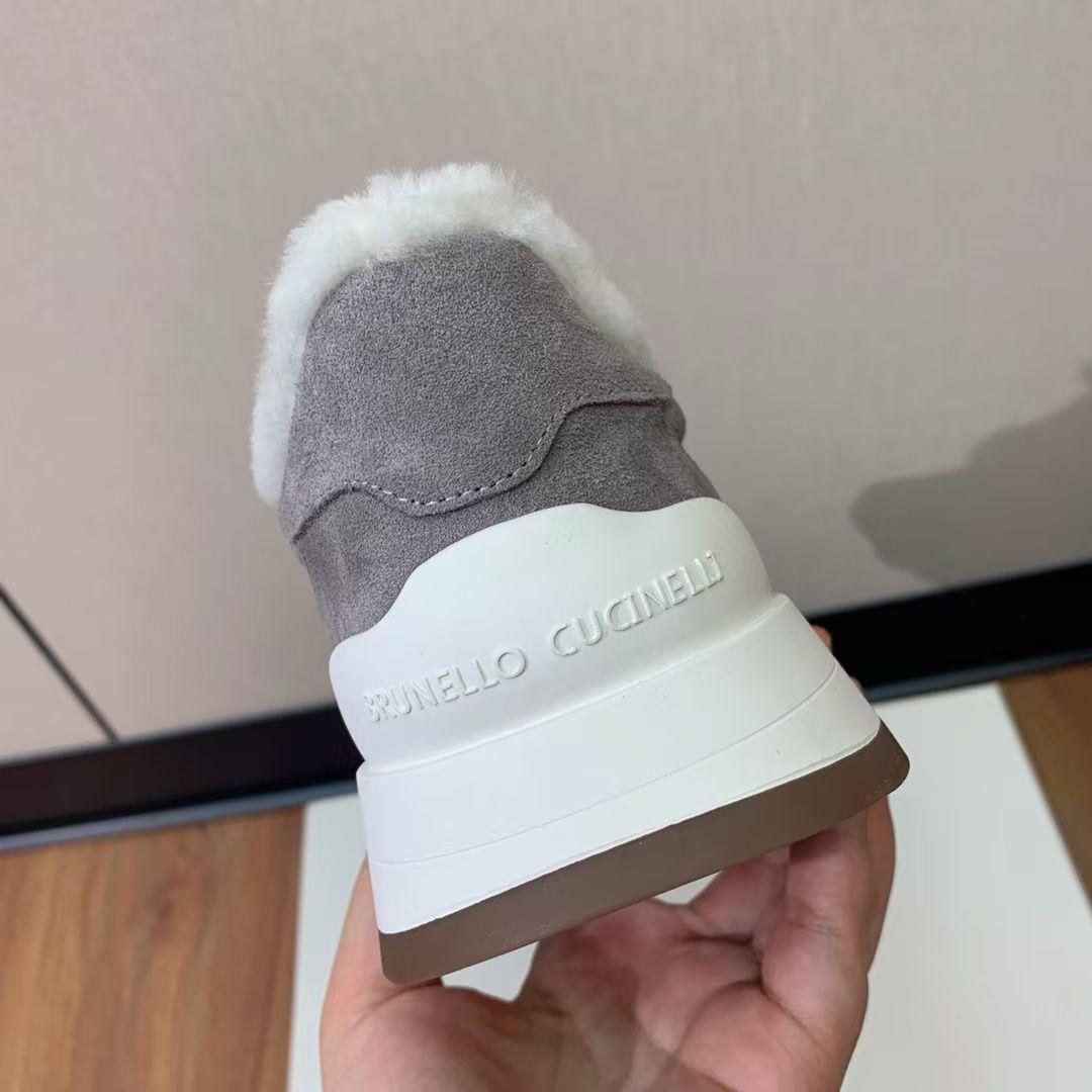кроссовки brunello cucinelli,,женские кроссовки с мехом,женские кроссовки,замшевые кроссовки