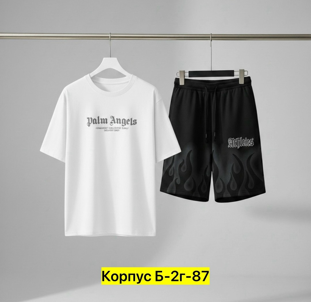 костюм спортивный мужской,спортивный костюм летний мужской,костюм palm angels мужской,спортивный костюм palm angels,футболки комплект