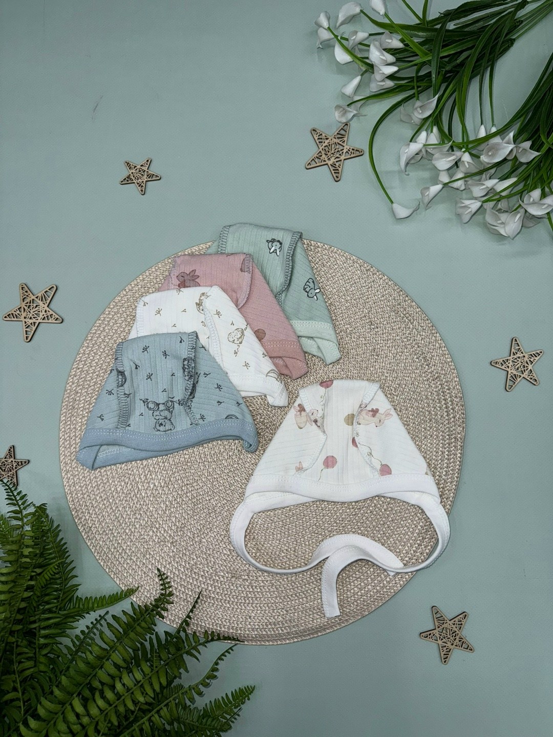 комплект чепчик,интерлок чепчик для новорожденного,чепчик для новорожденного,набор чепчик,чепчик шапочка