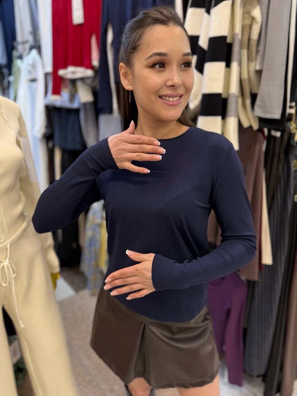 свитшот женская,женская кофта,темно синий лонгслив женский,лонгслив женские,лонгслив